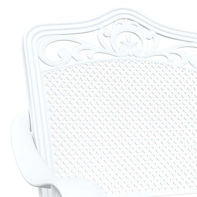 vidaXL Kerti Szék 2 pcs Fehér 55 x 56.5 x 91cm Alumínium
