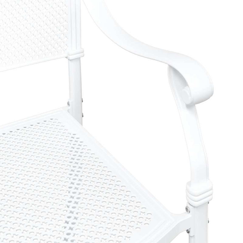 vidaXL Kerti Szék 2 pcs Fehér 55 x 56.5 x 91cm Alumínium