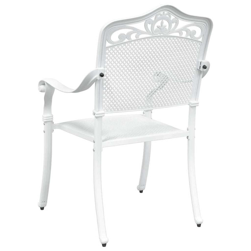 vidaXL Kerti Szék 2 pcs Fehér 55 x 56.5 x 91cm Alumínium