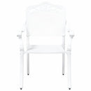 vidaXL Kerti Szék 2 pcs Fehér 55 x 56.5 x 91cm Alumínium