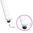 vidaXL Kerti Szék 2 pcs Fehér 55 x 56.5 x 91cm Alumínium