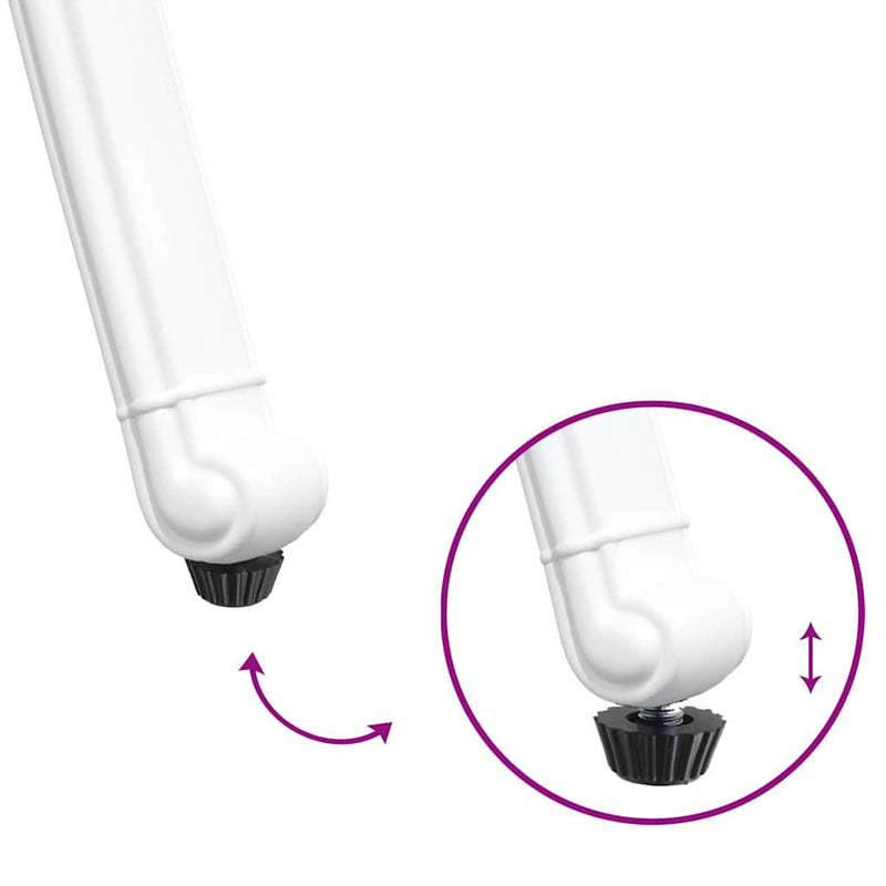 vidaXL Kerti Szék 2 pcs Fehér 55 x 56.5 x 91cm Alumínium