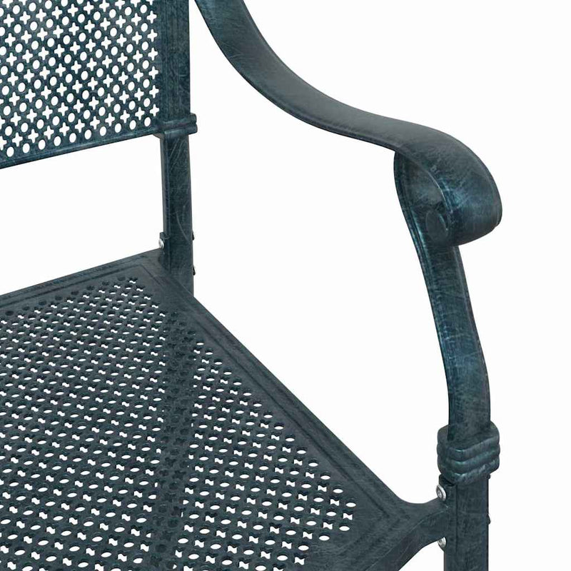 vidaXL Kerti Szék 2 pcs Zöld 55 x 56.5 x 91cm Alumínium