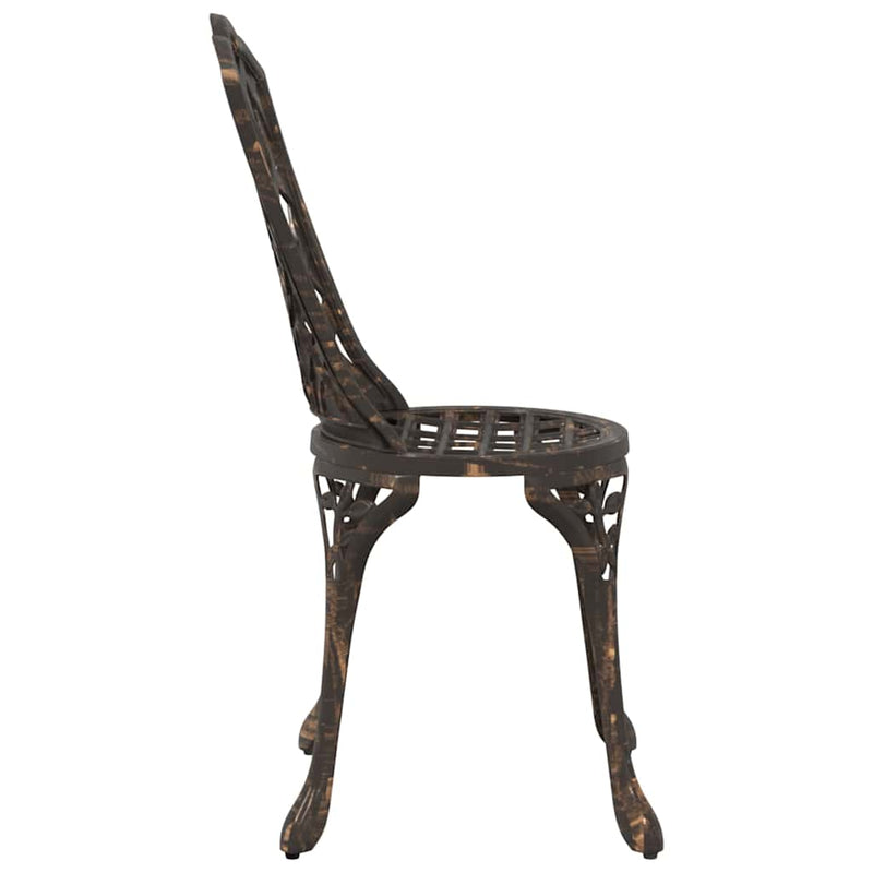 vidaXL Kerti Szék 2 pcs Bronz 55 x 56.5 x 91cm Alumínium