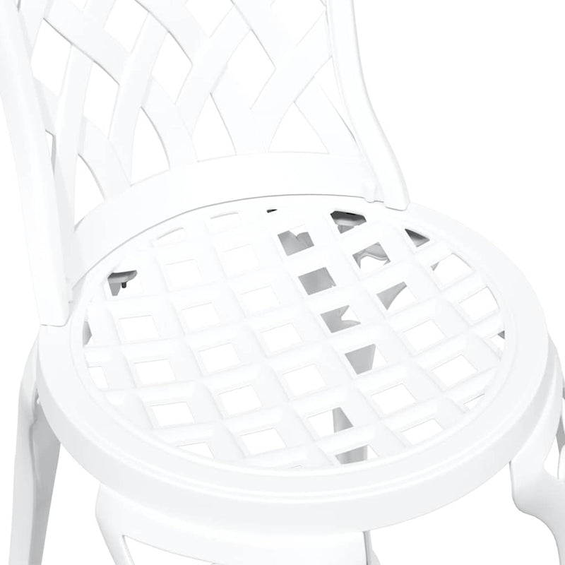 vidaXL Kerti Szék 2 pcs Fehér 55 x 56.5 x 91cm Alumínium
