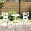 vidaXL Kerti Szék 2 pcs Fehér 39 x 40 x 87cm Alumínium