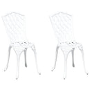 vidaXL Kerti Szék 2 pcs Fehér 55 x 56.5 x 91cm Alumínium