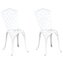 vidaXL Kerti Szék 2 pcs Fehér 39 x 40 x 87cm Alumínium