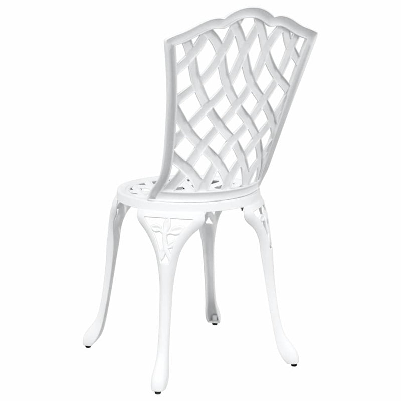 vidaXL Kerti Szék 2 pcs Fehér 55 x 56.5 x 91cm Alumínium