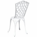 vidaXL Kerti Szék 2 pcs Fehér 39 x 40 x 87cm Alumínium