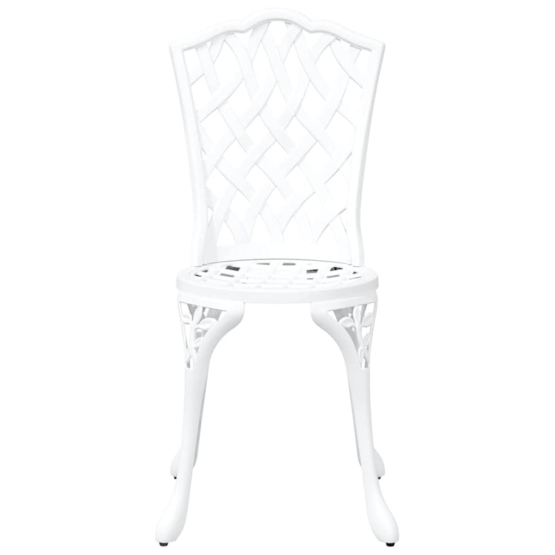 vidaXL Kerti Szék 2 pcs Fehér 55 x 56.5 x 91cm Alumínium