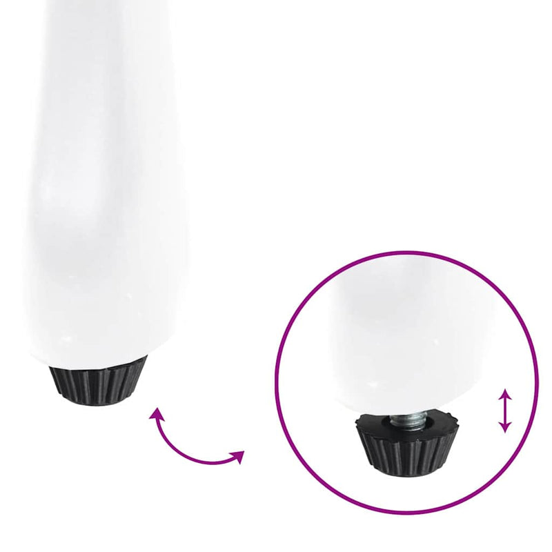 vidaXL Kerti Szék 2 pcs Fehér 55 x 56.5 x 91cm Alumínium