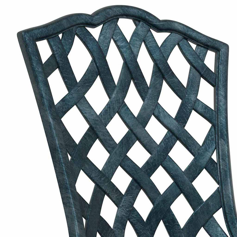 vidaXL Kerti Szék párnával 2 pcs Zöld 55 x 56.5 x 91cm Alumínium