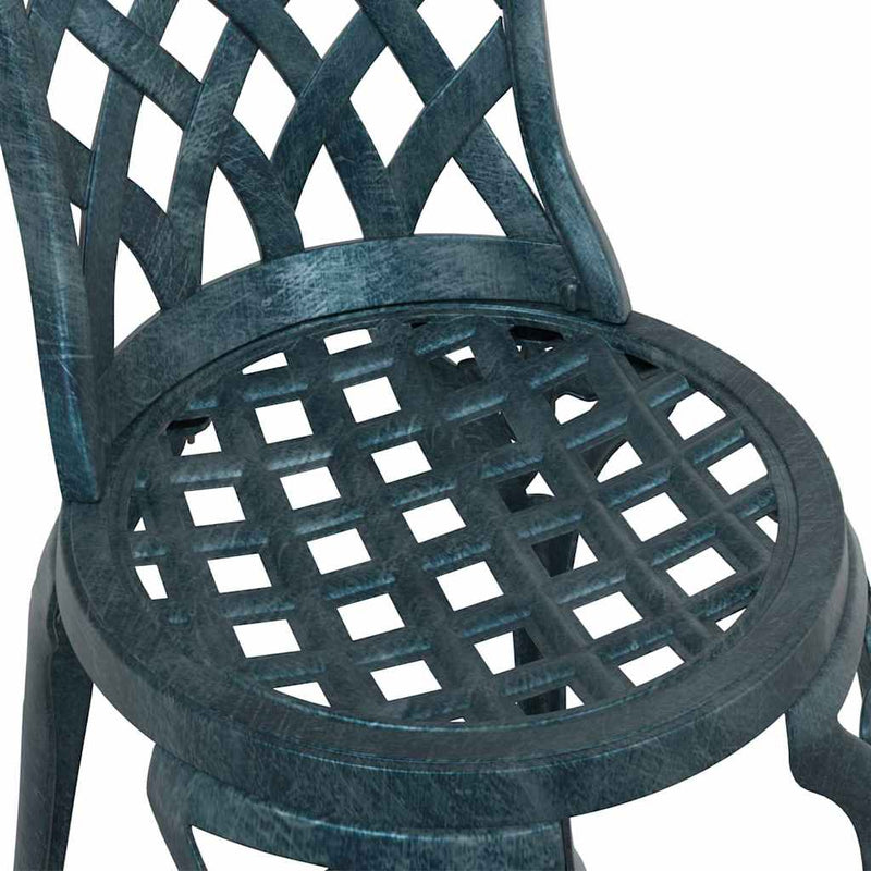 vidaXL Kerti Szék párnával 2 pcs Zöld 55 x 56.5 x 91cm Alumínium