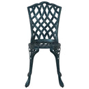 vidaXL Kerti Szék párnával 2 pcs Zöld 55 x 56.5 x 91cm Alumínium