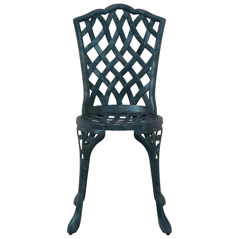 vidaXL Kerti Szék párnával 2 pcs Zöld 55 x 56.5 x 91cm Alumínium