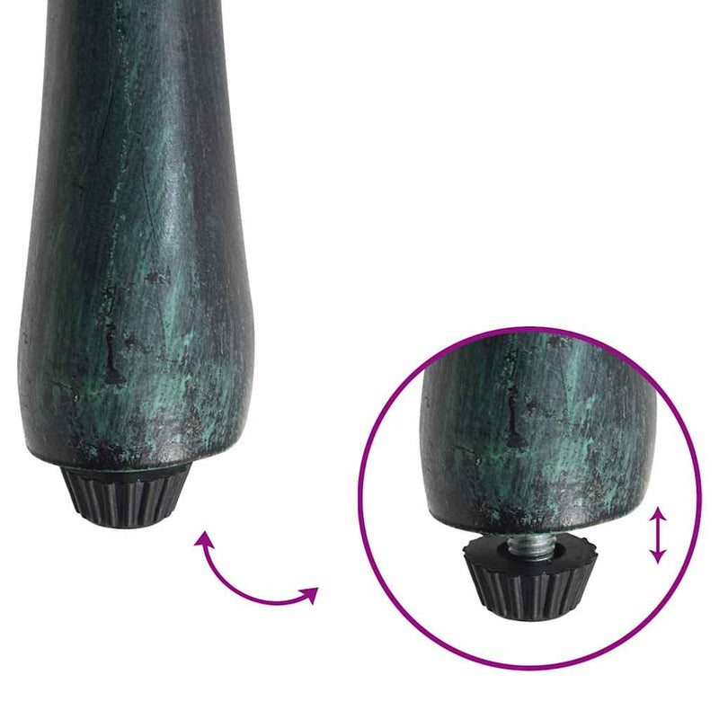 vidaXL Kerti Szék párnával 2 pcs Zöld 55 x 56.5 x 91cm Alumínium