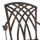 vidaXL Kerti Szék 2 pcs Bronz 55 x 56.5 x 91cm Alumínium