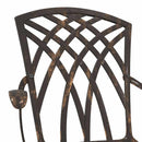 vidaXL Kerti Szék 2 pcs Bronz 53 x 51 x 88,5cm Alumínium