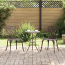 vidaXL Kerti Szék 2 pcs Bronz 53 x 51 x 88,5cm Alumínium