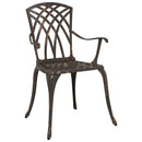 vidaXL Kerti Szék 2 pcs Bronz 53 x 51 x 88,5cm Alumínium
