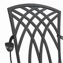 vidaXL Kerti Szék 2 pcs Fekete 53 x 51 x 88,5cm Alumínium