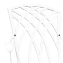 vidaXL Kerti Szék 2 pcs Fehér 53 x 51 x 88,5cm Alumínium