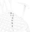 vidaXL Kerti Szék 2 pcs Fehér 53 x 51 x 88,5cm Alumínium
