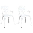 vidaXL Kerti Szék 2 pcs Fehér 53 x 51 x 88,5cm Alumínium