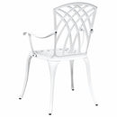 vidaXL Kerti Szék 2 pcs Fehér 53 x 51 x 88,5cm Alumínium