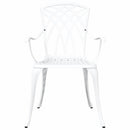 vidaXL Kerti Szék 2 pcs Fehér 53 x 51 x 88,5cm Alumínium