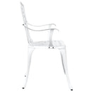 vidaXL Kerti Szék 2 pcs Fehér 53 x 51 x 88,5cm Alumínium