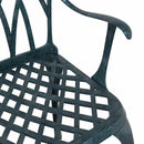 vidaXL Kerti Szék 2 pcs Zöld 53 x 51 x 88,5cm Alumínium