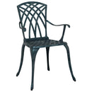 vidaXL Kerti Szék 2 pcs Zöld 53 x 51 x 88,5cm Alumínium