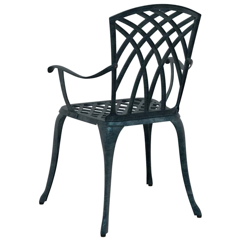 vidaXL Kerti Szék 2 pcs Zöld 55 x 56.5 x 91cm Alumínium