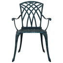 vidaXL Kerti Szék 2 pcs Zöld 55 x 56.5 x 91cm Alumínium