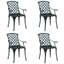 vidaXL Kerti Szék 4 pcs Zöld 61 x 60,5 x 93 cm Alumínium