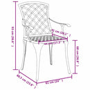 vidaXL Kerti Szék Zöld 61 x 60.5 x 93 cm Alumínium