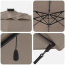 vidaXL Napernyő Tópszínű 286 x 285 x 270 cm Alumínium