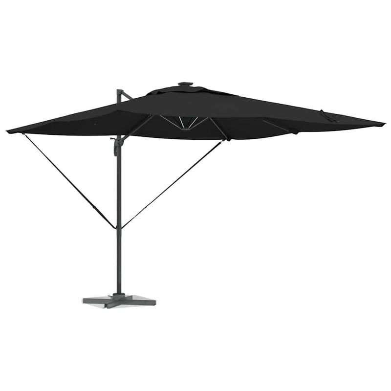 vidaXL Napernyő Fekete 286 x 285 x 270 cm Alumínium