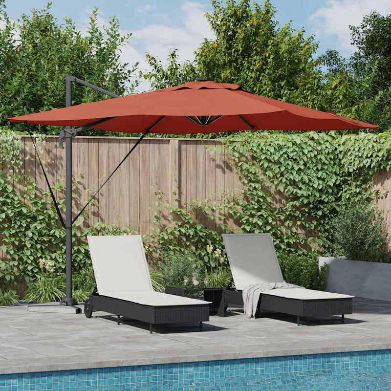 vidaXL Napernyő Terrakotta 286 x 285 x 270 cm Alumínium