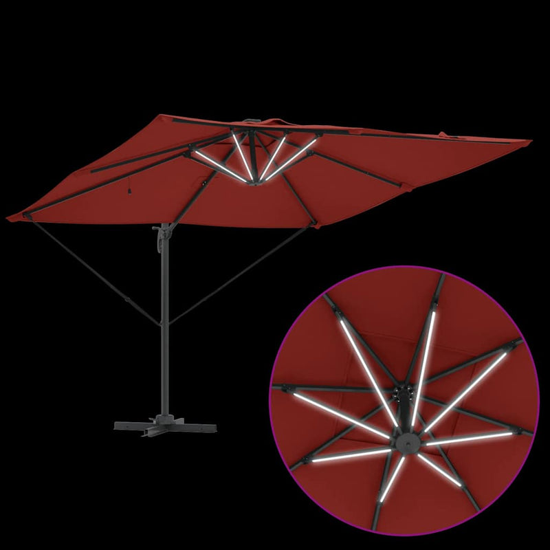 vidaXL Napernyő Terrakotta 286 x 285 x 270 cm Alumínium