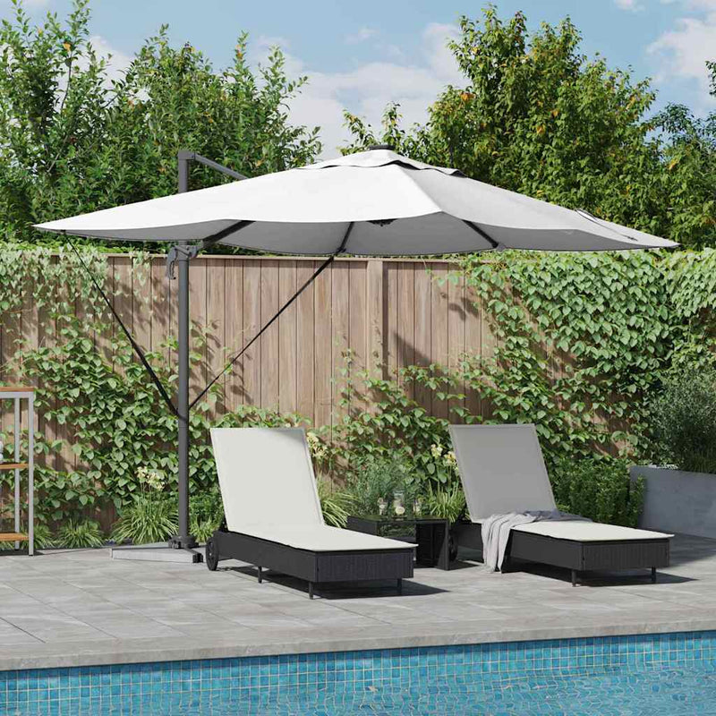 vidaXL Cantilever Roma Napernyő Beige és fekete 352 x 251 x 265 cm