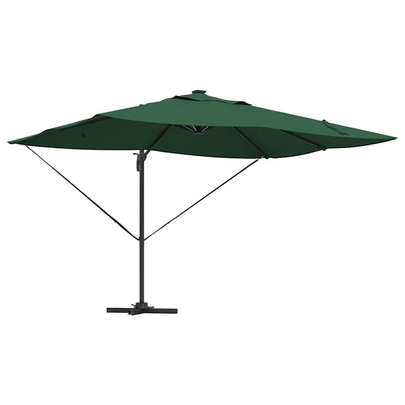 vidaXL Cantilever Roma Napernyő Zöld és Fekete 352 x 251 x 265 cm