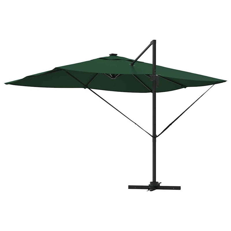 vidaXL Cantilever Roma Napernyő Zöld és Fekete 352 x 251 x 265 cm