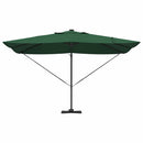 vidaXL Cantilever Roma Napernyő Zöld és Fekete 352 x 251 x 265 cm