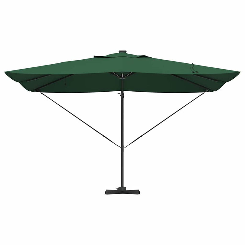vidaXL Cantilever Roma Napernyő Zöld és Fekete 352 x 251 x 265 cm