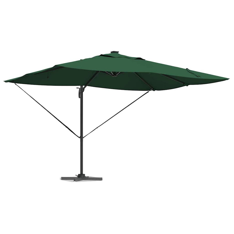 vidaXL Cantilever Roma Napernyő Zöld és Fekete 352 x 251 x 265 cm