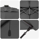 vidaXL Cantilever Roma Napernyő Antracit és fekete 352 x 251 x 265 cm