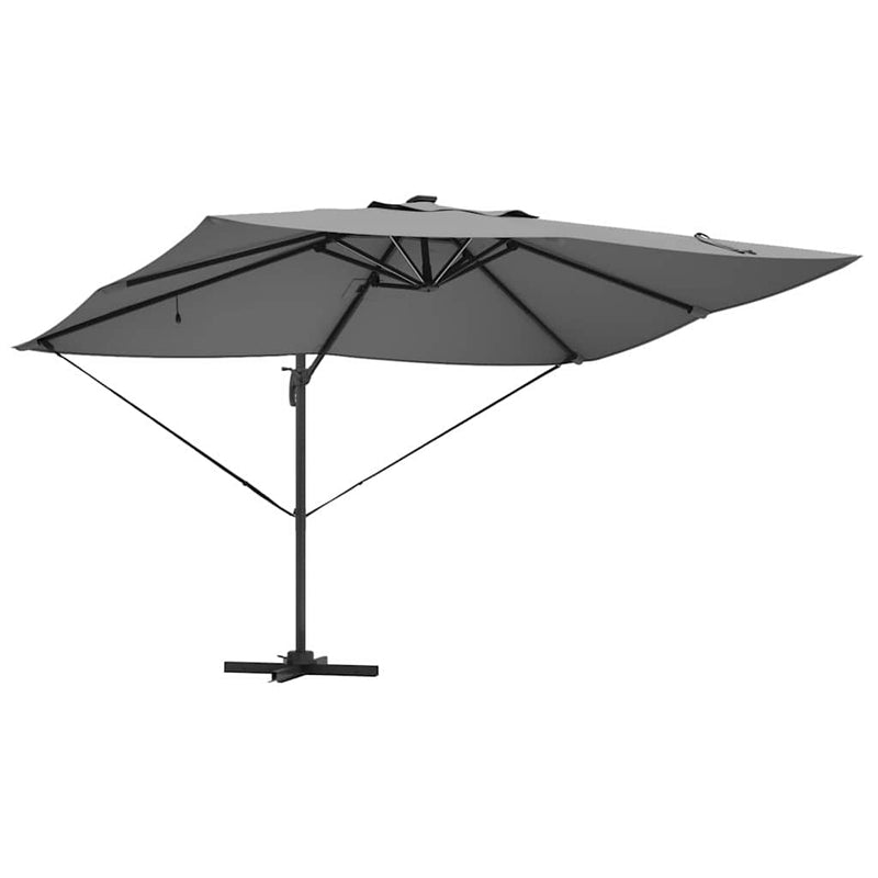 vidaXL Cantilever Roma Napernyő Antracit és fekete 352 x 251 x 265 cm